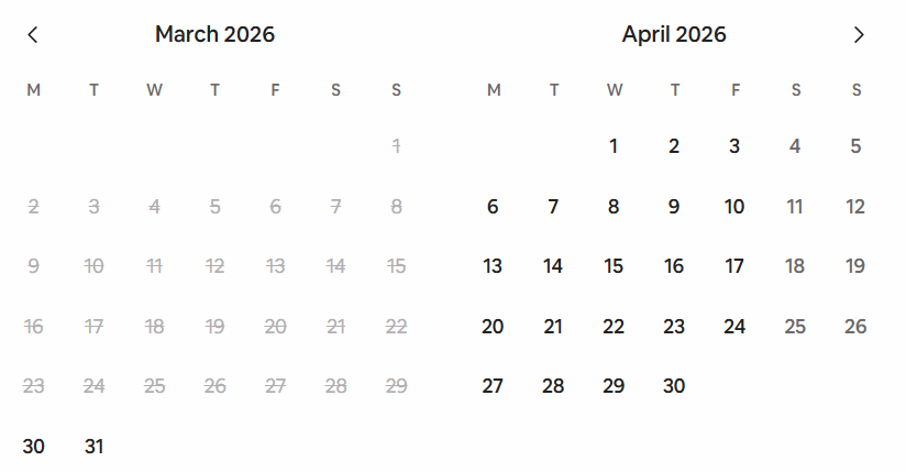 Booking Calendar